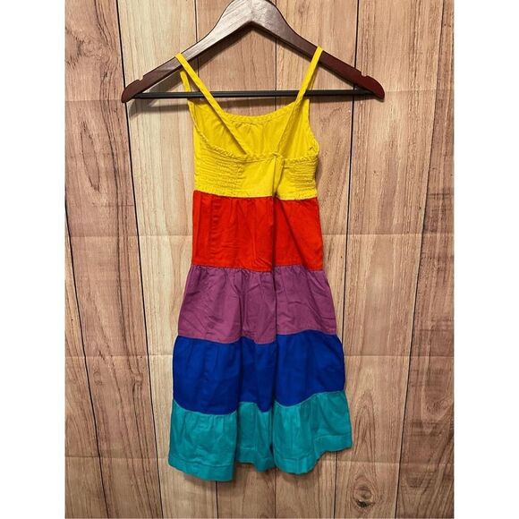 Hanna Andersson 6-7 girls Colorblock Twirl Maxi Dress summer tank sleeveless - Picture 2 of 6